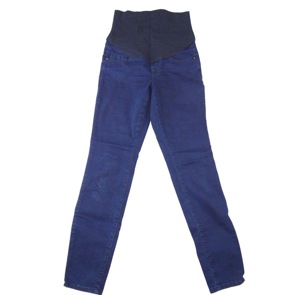 Thyme Maternity Slim Fit Jeans Blue Over Belly Panel XS/TP‎